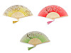 Hand fan with metallic details