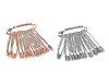 Épingle à nourrice décorative avec strass, longueur 39 mm