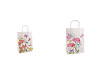 Bolsa de regalo, flores y mariposas