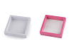 Box with transparent foil for displaying goods and gift wrapping 9x9 cm