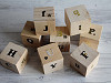 Cube en bois brut pour créations DIY, 3 x 3 cm