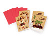 Mini-biglietto di Natale con busta set da 4 pezzi