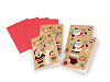 Mini-biglietto di Natale con busta set da 4 pezzi