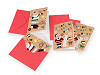 Mini-biglietto di Natale con busta set da 4 pezzi