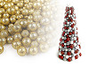Palline di polistirolo, con glitter, mix di 3 misure