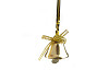 Bell with lurex bow and wire Ø25 mm