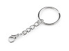 Kroužek na klíče Ø25 mm s řetízkem a karabinkou