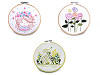 Children's embroidery gift set with pre-printed motif