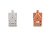 Casetta/casa, in ceramica, per candela
