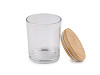 Sklenička na výrobu svíček s bambusovým víkem