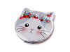 Kosmetické zrcátko s tekutými glitry kočka