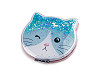 Kosmetické zrcátko s tekutými glitry kočka