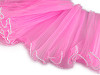Virágos organza mandzstta gyöngyökkel 28 cm széles