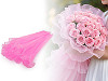 Virágos organza mandzstta 48 cm széles