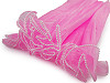 Virágos organza mandzstta gyöngyökkel 48 cm széles