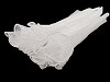 Virágos organza mandzstta gyöngyökkel 48 cm széles