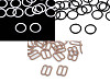 Pince à linge et anneau en métal laqué, largeur 10 mm