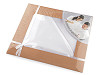 Hochzeitslätzchen aus Satin, eingefasst mit Satin-Schrägband