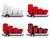 Velas de Adviento cilíndricas escalonadas, Ø5 cm