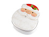 Vánoční plechová dárková krabička Santa, perníček, sněhulák