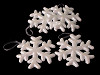 Sněhová vločka s glitry polystyren Ø10 cm k zavěšení