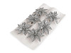 Vánoční hvězda s glitry a klipem Ø6; 8 cm