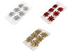 Étoile de Noël avec paillettes et clip, Ø 6 ; 8 cm