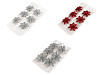 Étoile de Noël avec paillettes et clip, Ø 6 ; 8 cm