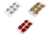 Étoile de Noël avec paillettes et clip, Ø 6 ; 8 cm