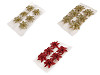 Étoile de Noël avec paillettes et clip, Ø 6 ; 8 cm