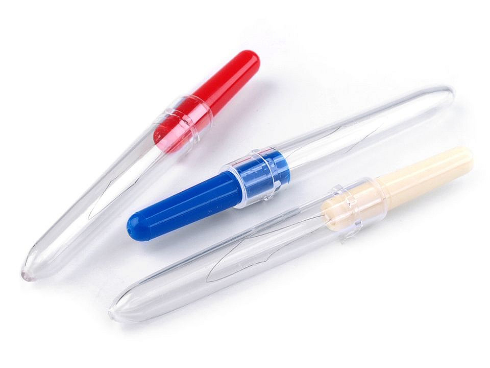 Threader length 85 mm in a plastic case, random color, 2 pcs