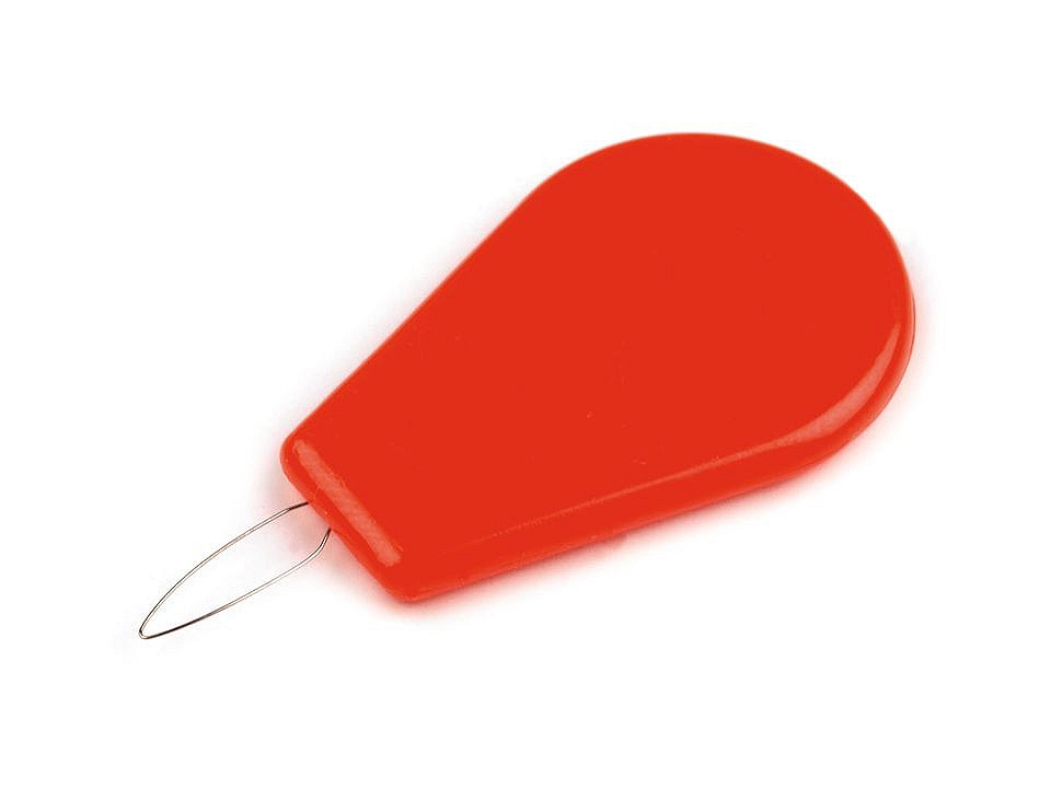 Plastic threader, scarlet red, 5 pcs