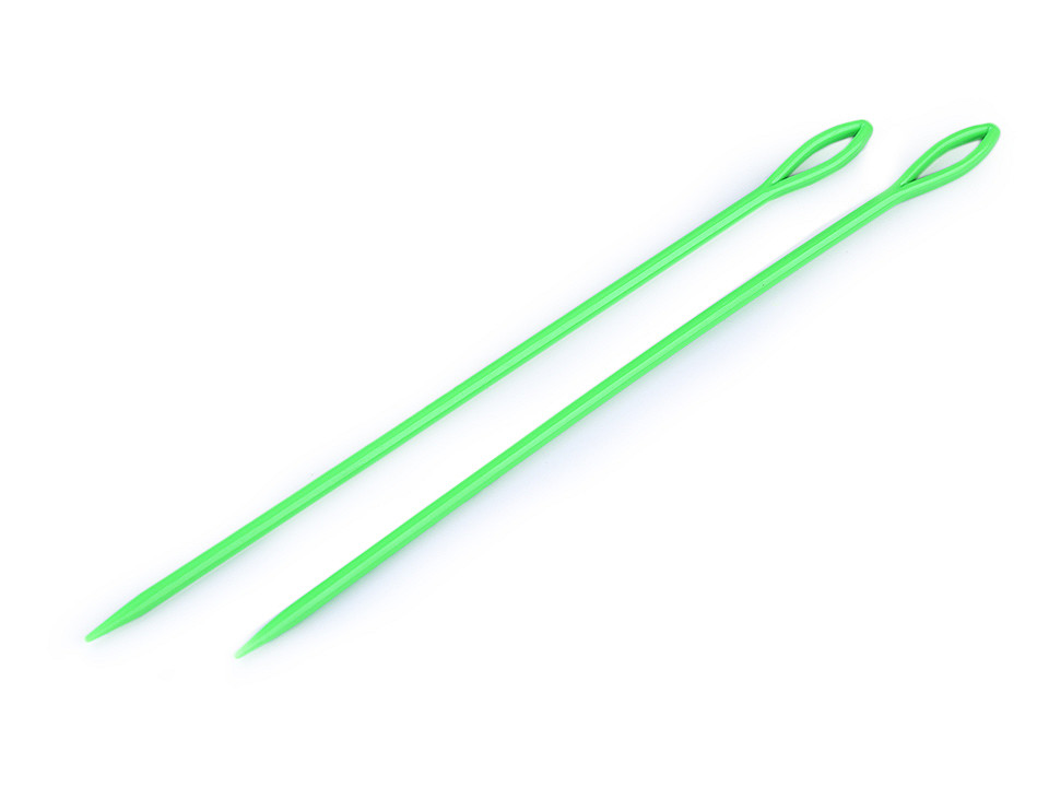 Plastic needles 15 cm long blunt, mix of variants, 10 pcs