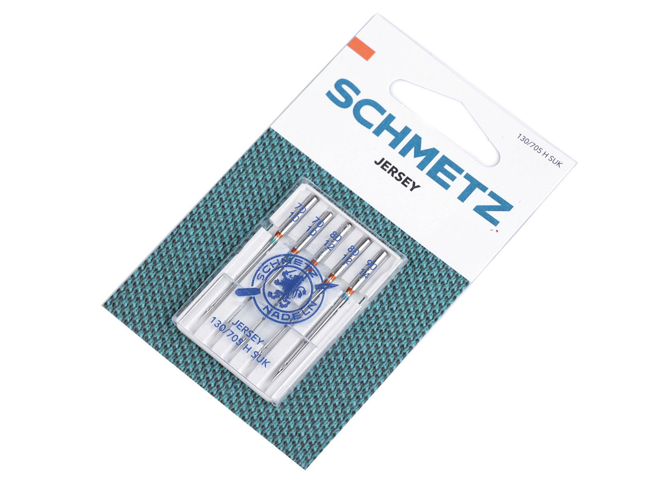 Schmetz Jersey Machine Needles Assorted 70; 80; 90 on Card, Nickel, 1 Card