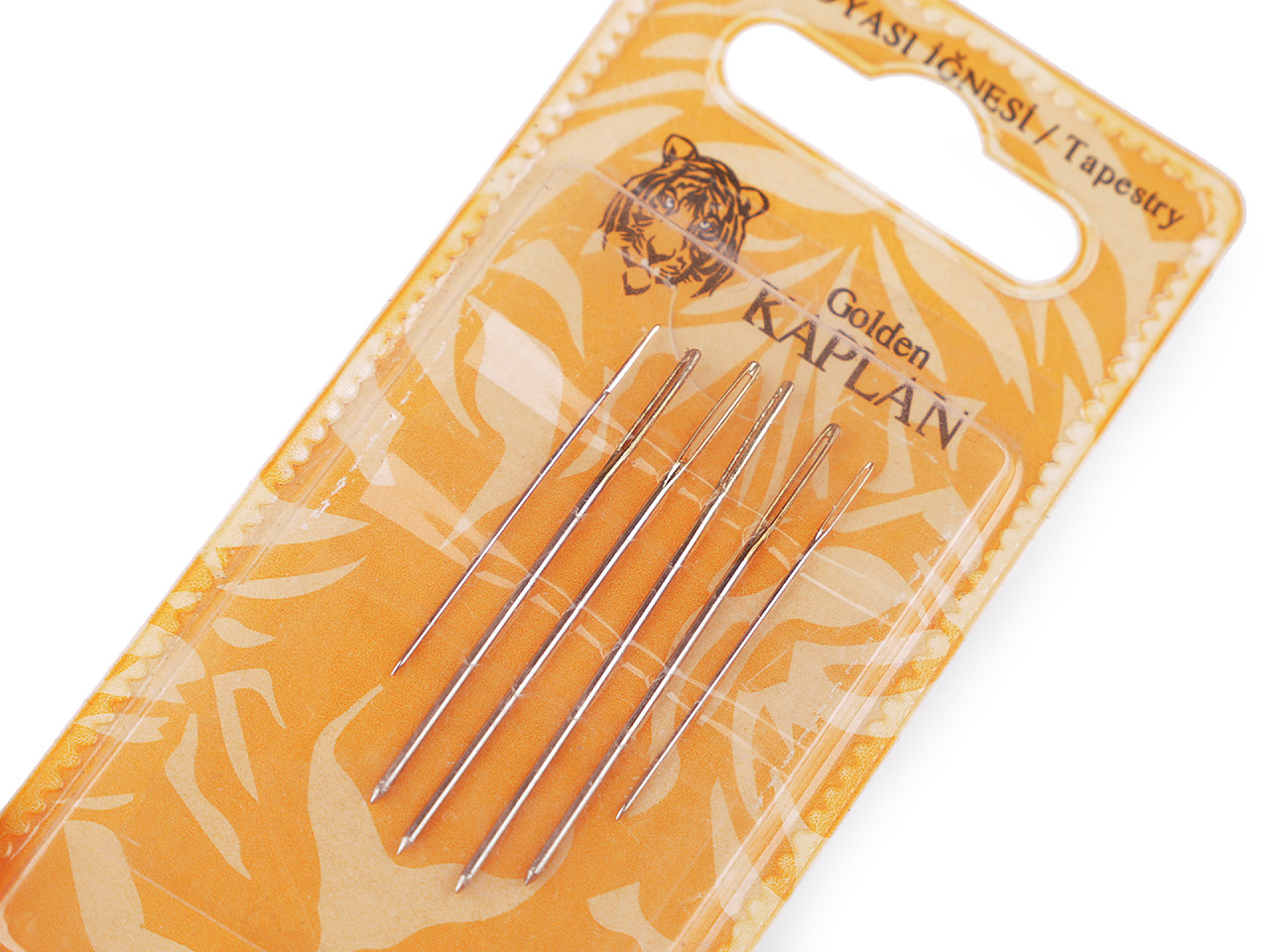 Blunt tapestry needles, gold eyes, nickel, 40 card