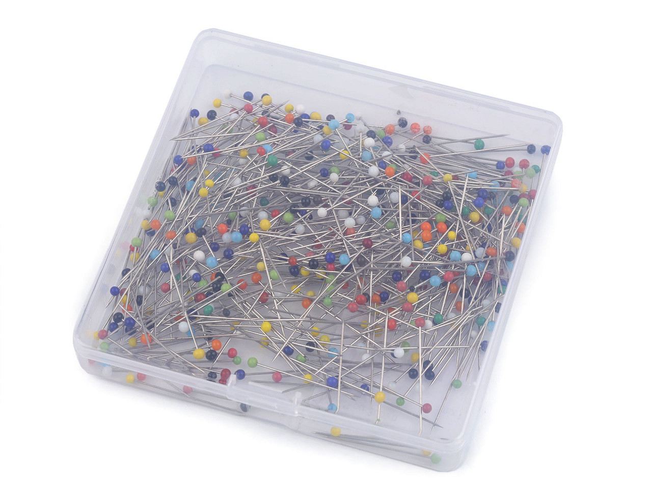 Glass head pins length 30 mm, mix, 1 box