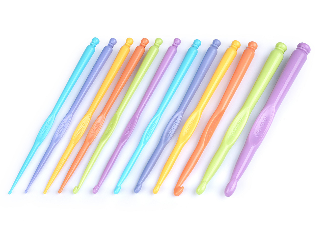 Háček na háčkování vel. 2-10, malé, 2 (2,5 mm) náhodná barva