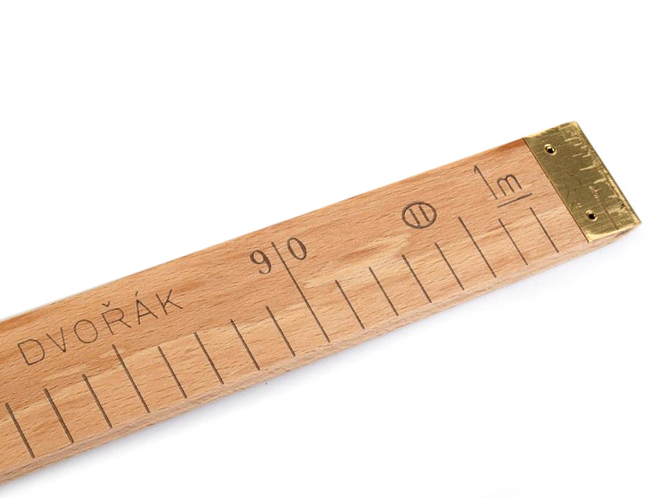 Wooden flat meter with European mark, natural, 1 pc