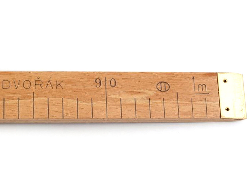 Wooden flat meter with European mark, natural, 1 pc