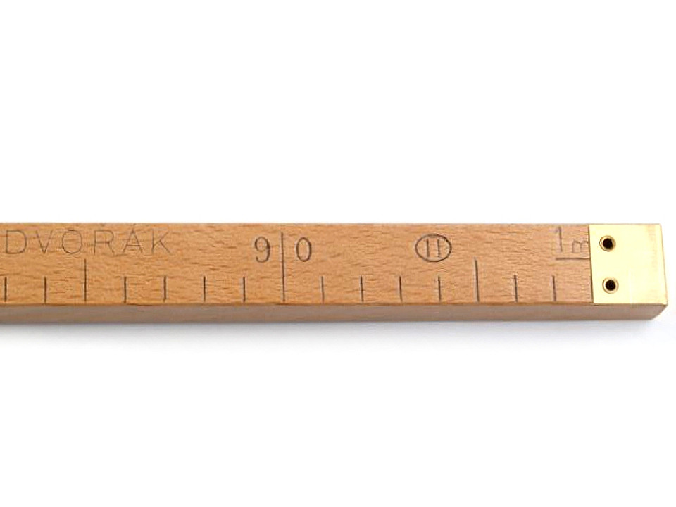 Wooden Ruler with European mark, natural, 1 pc