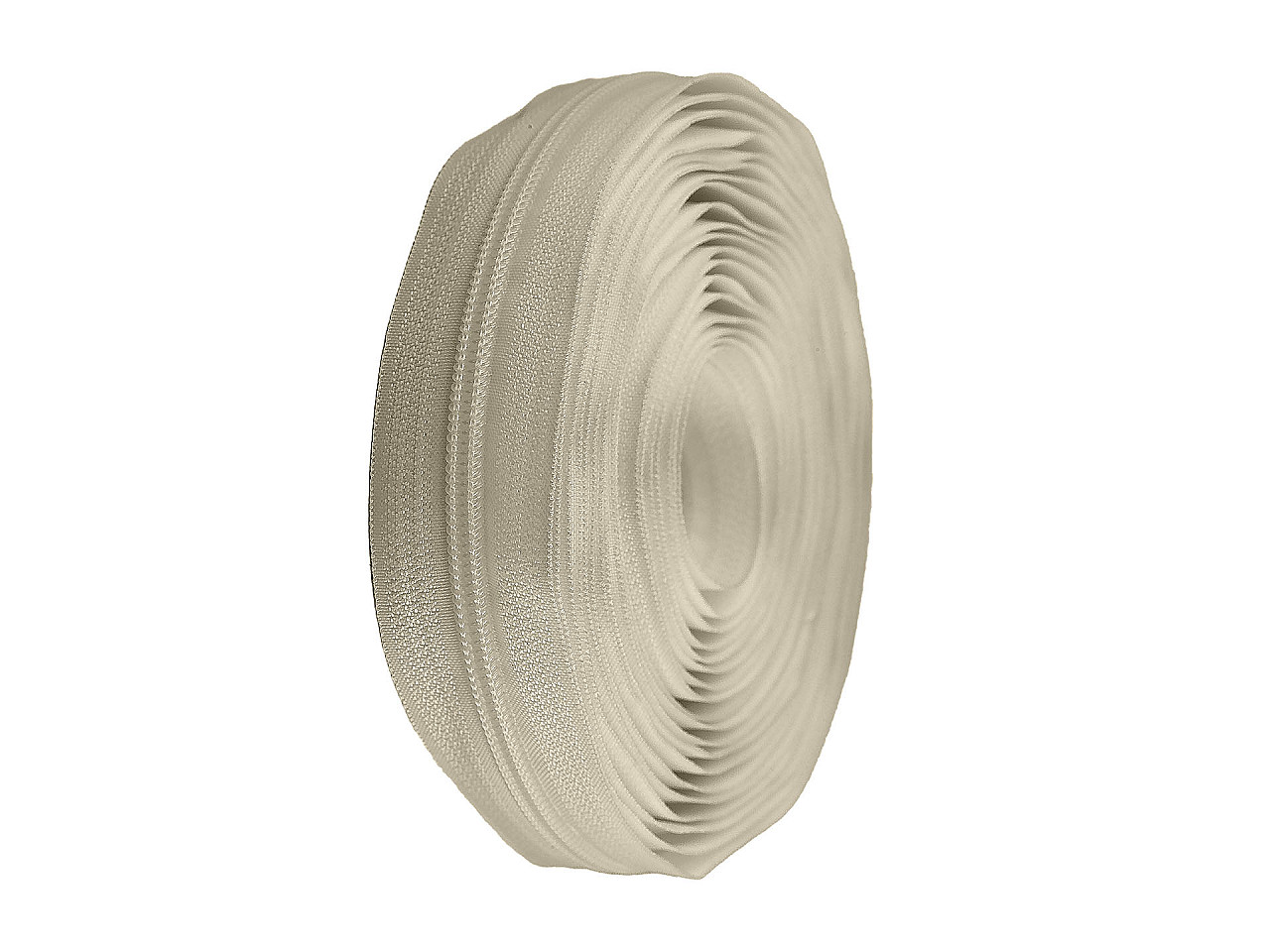 Spiral zipper No. 5 by the meter for POL type sliders, cream, 25 m