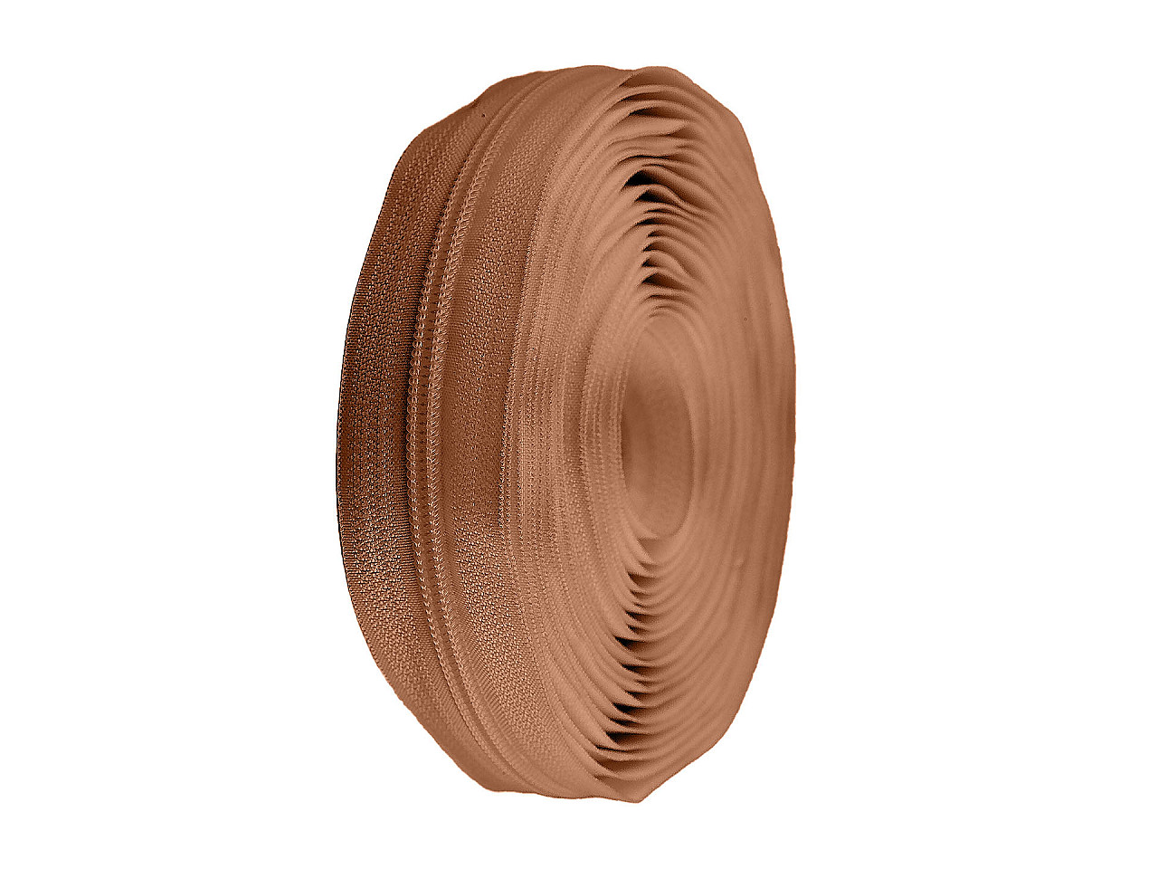 Spiral zip No. 5 by the meter for POL type riders, light brown, 25 m