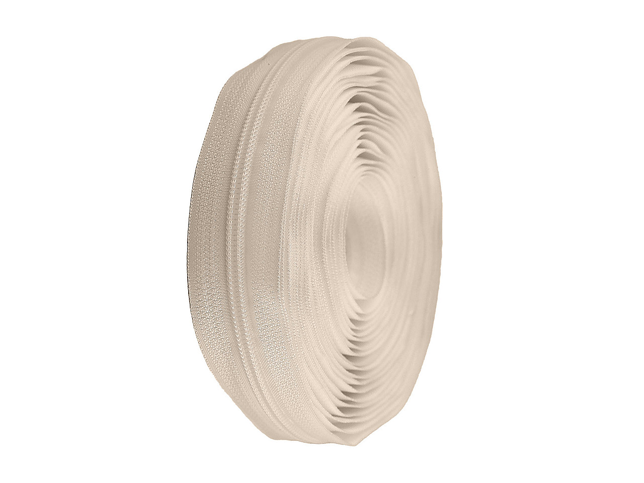 Spiral zipper No. 5 by the meter for POL type riders, lightest cream, 5 m