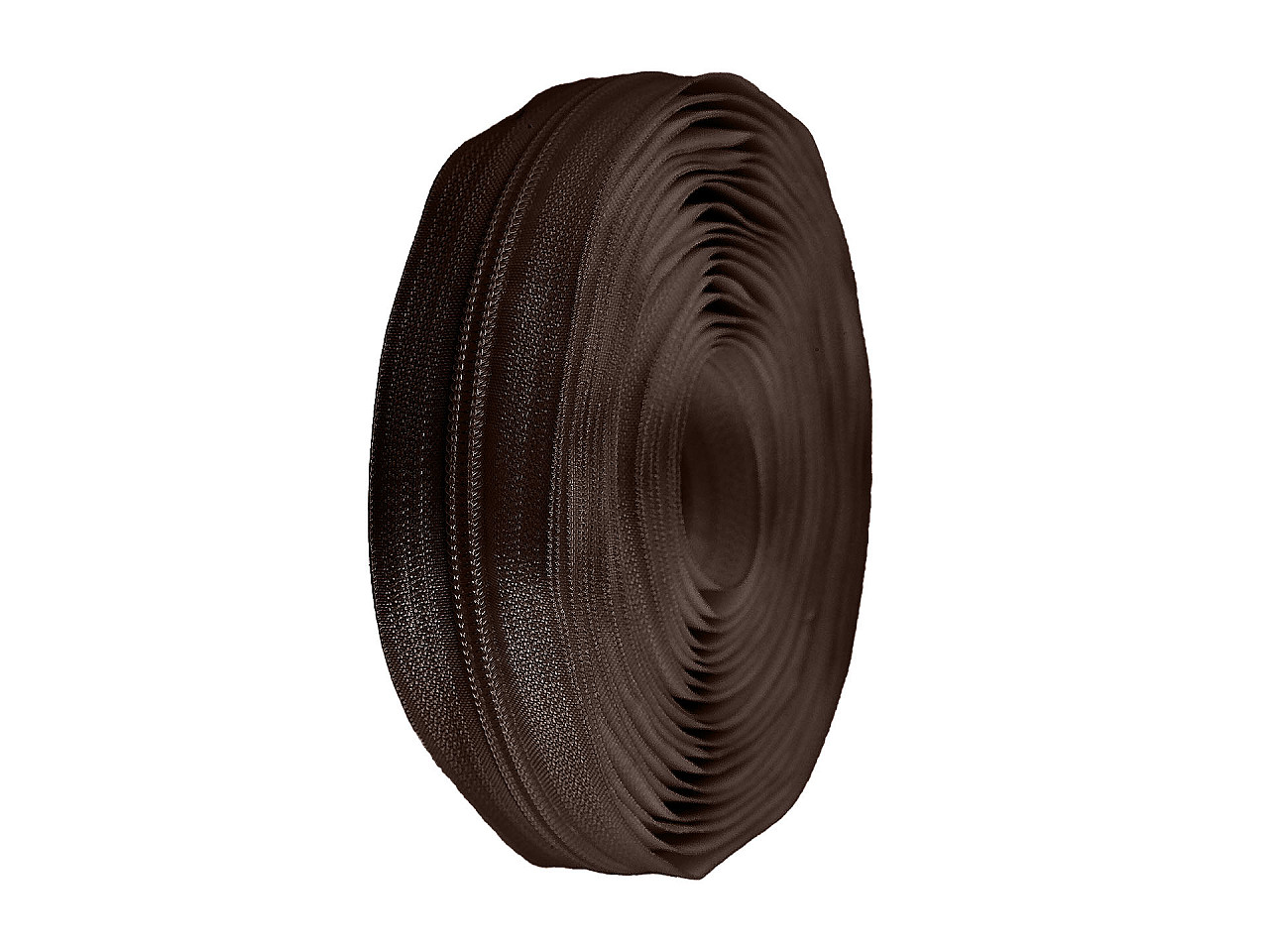 Spiral zipper No. 5 by the meter for POL type sliders, chocolate brown, 25 m