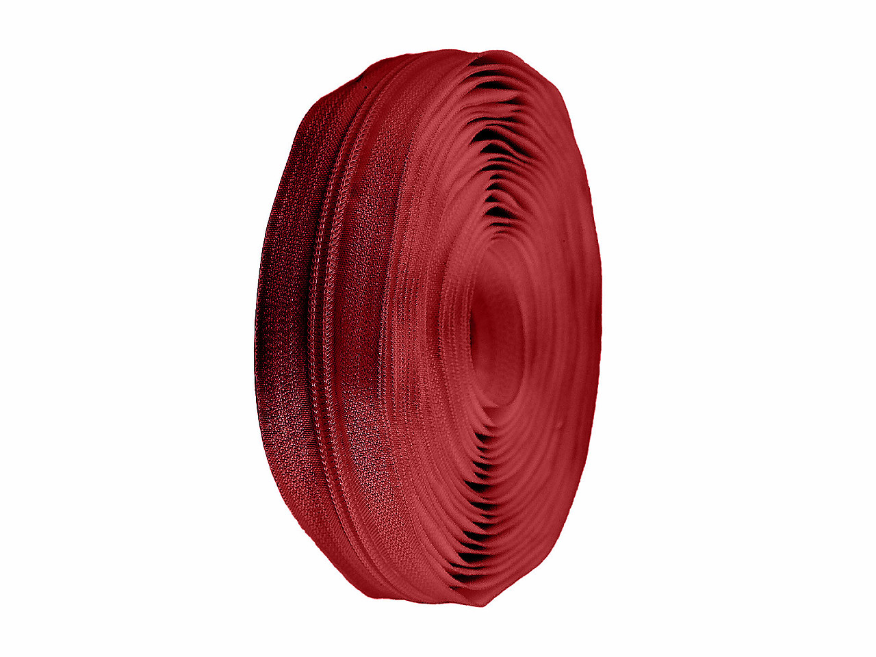 Spiral zip No. 5 by the meter for POL type riders, dark red, 5 m