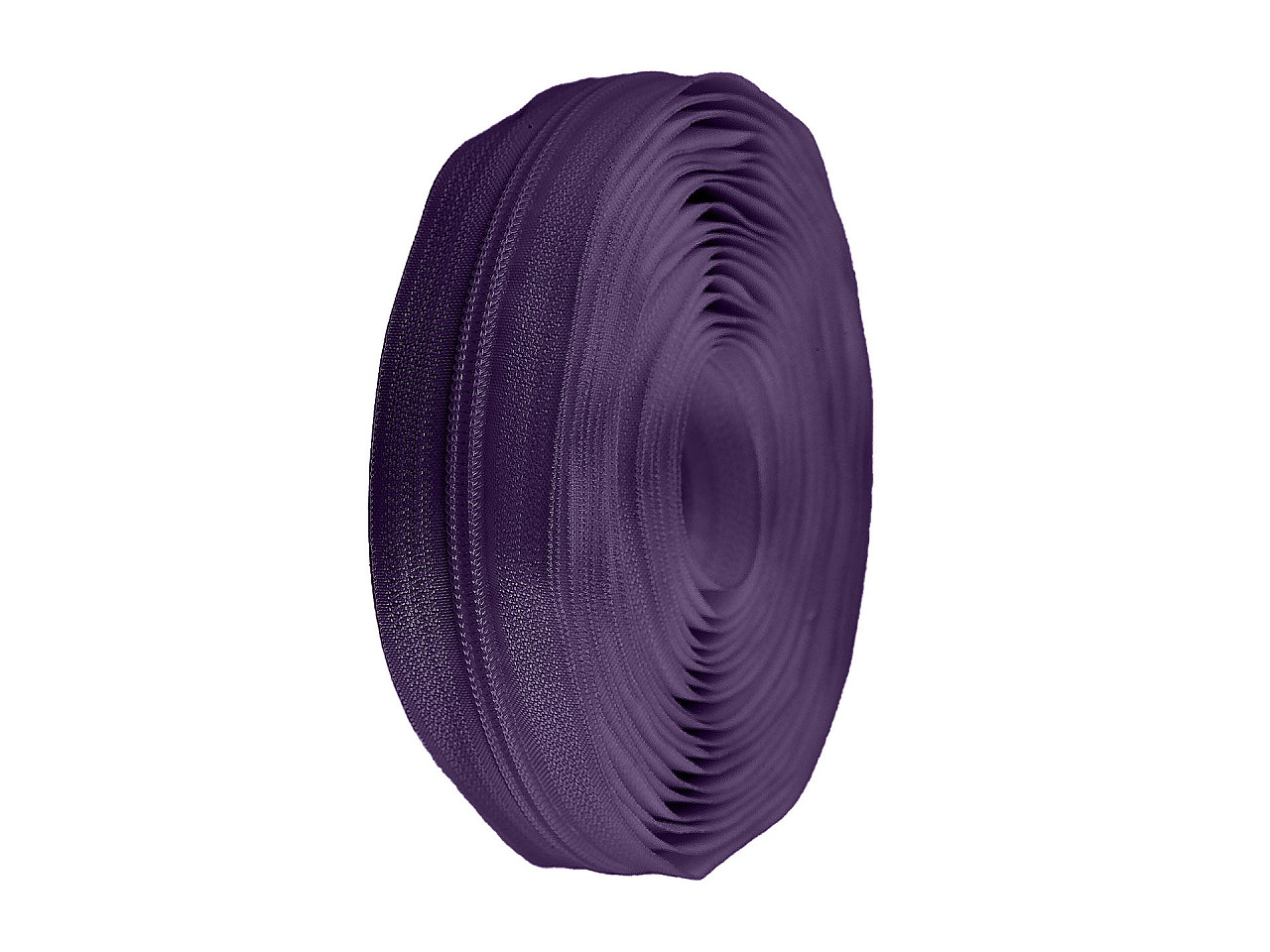 Spiral zip No. 5 by the meter for POL type riders, plum, 25 m