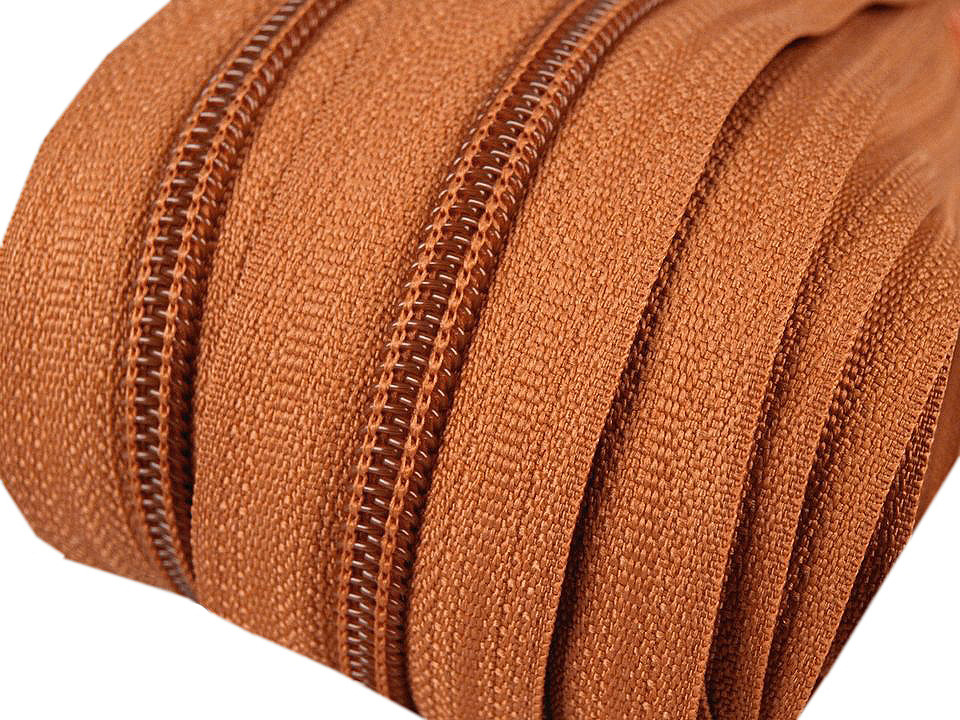 Spiral zip No. 5 by the meter for POL type riders, brown beige, 25 m