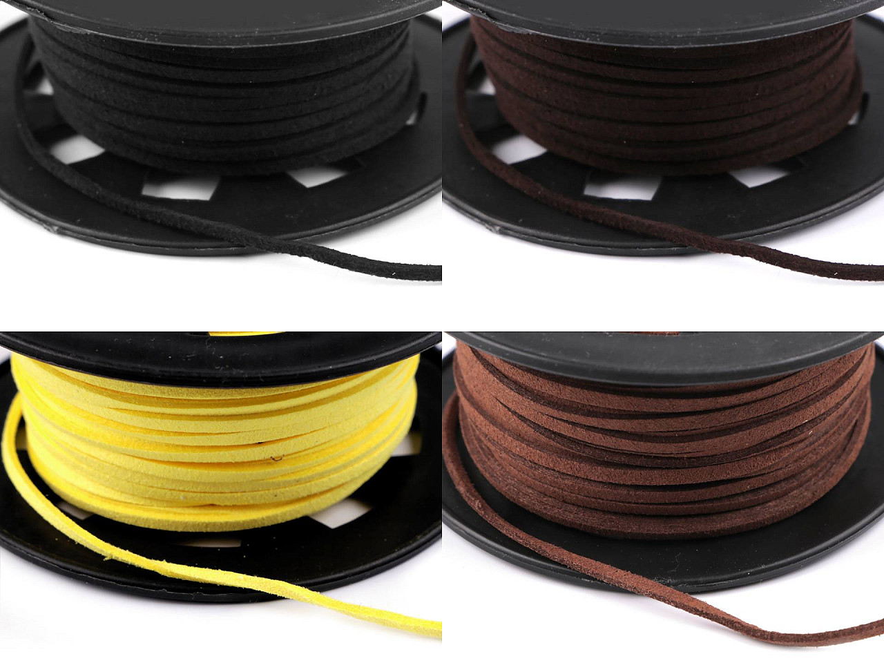 Řemínek imitace kůže šíře 3 mm, velké, 21 hnědá