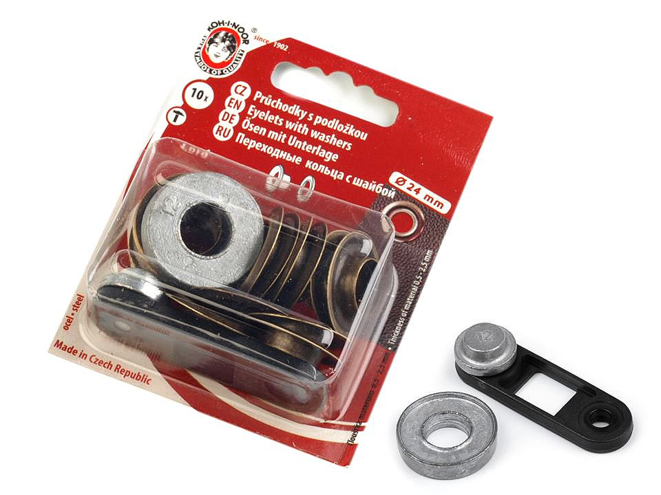 Priechodky s podložkou vnútorný Ø12 mm / vonkajší Ø24 mm