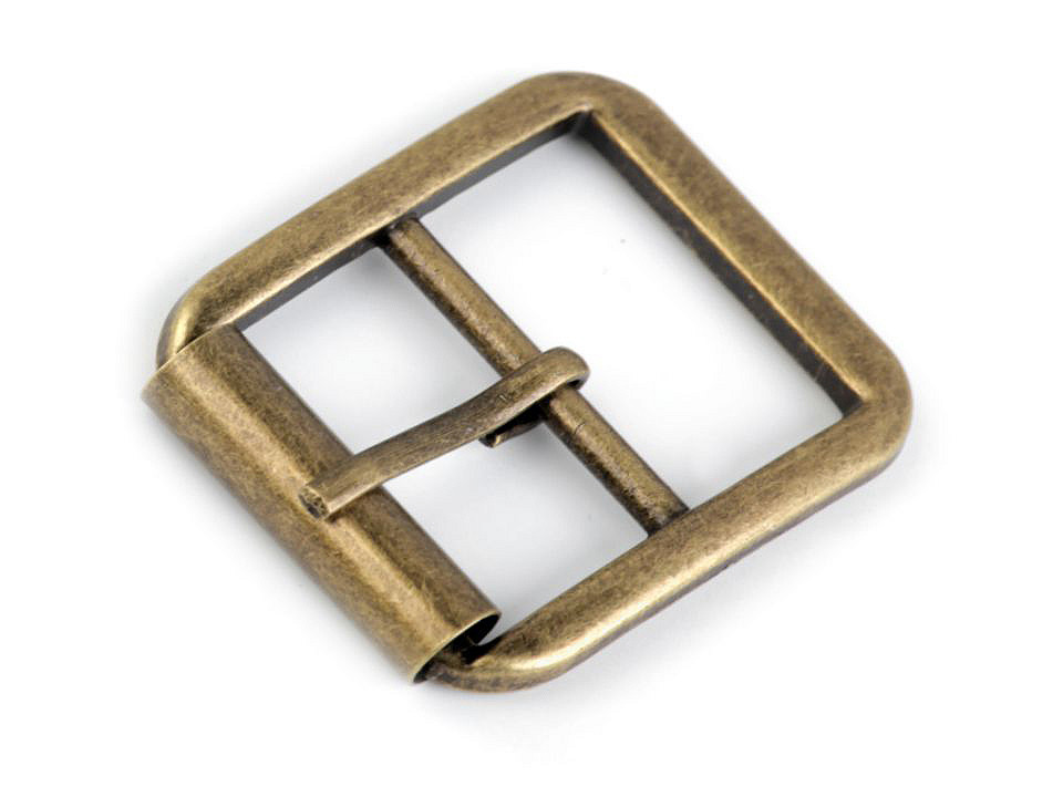 Metal buckle 25 mm, old brass, 1 pc